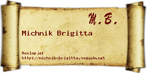 Michnik Brigitta névjegykártya